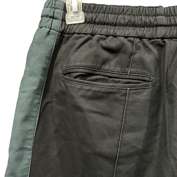 Kenzo Pants Men 27 waist Black Green Strip Pull On Draw String - Picture 8 of 15